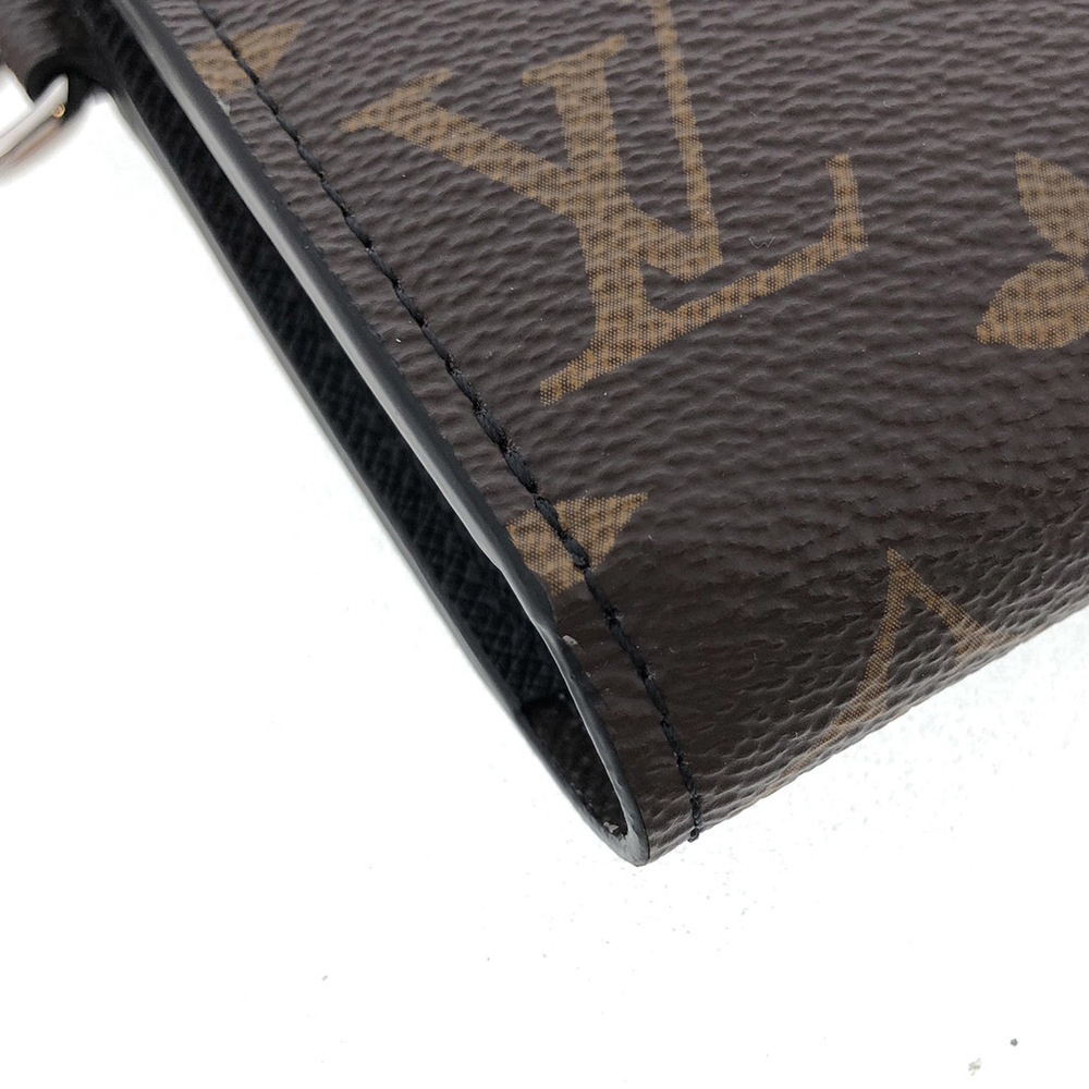 Louis Vuitton Zippy Dragonne Monogram Wrist Strap Mini Clutch Brown Black - Picture 9 of 10